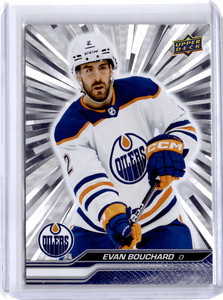 2023-24 UPPER DECK SERIES 1 EVAN BOUCHARD #71 OUTBURST SILVER