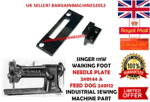 PIEZA DE MÁQUINA DE COSER INDUSTRIAL SINGER 111W CON PIE N/PLACA 240144 Y F/DOG 240112 - Imagen 1 de 3