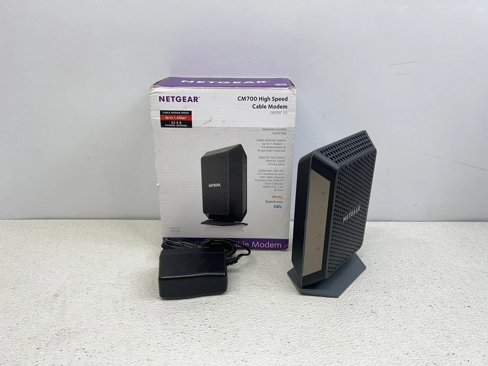 *AS IS* NETGEAR CM700-100NAS CM700 High Speed Cable Modem DOCSIS 3.0 - - Image 1 of 4