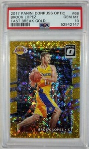 2017  Donruss Optic #68 Brook Lopez Fast Break Gold PSA 10  POP 1 None Higher 