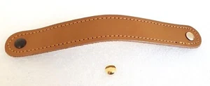Leather Rich Caramel-handle-whole centres 165mm x 25mm wide 3 SCREW COLOURS - Picture 1 of 2