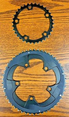 SRAM Red eTap X-Glide 50/34t 110BCD 11-Speed Bike Chainring Set (Black) - Image 1 of 4