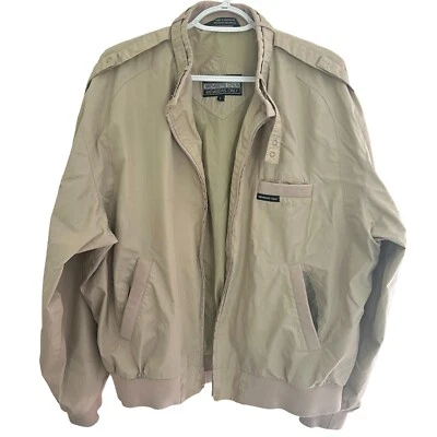 Members Only Womens Tan Bomber Jacket Size L VTG - Imagem 1 de 4