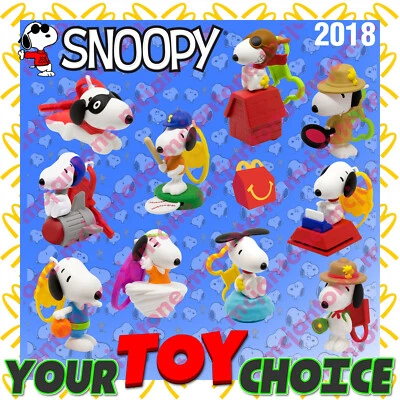 McDonald's 2018 Snoopy Peanuts Beagle dibujos animados perro Charles Schulz TU ELECCIÓN juguete Foto 1 de 3