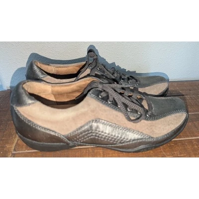 Zapatos con cordones de cuero marrón peltre metálico para caminar Taos Steady para mujer talla 7 Foto 1 de 4