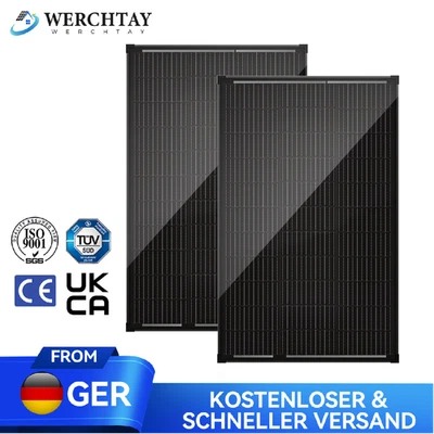 WERCHTAY 240W 120W X2 12V Solarpanel Solarmodul Monokristallin Wohnmobil Solaranlage Dach