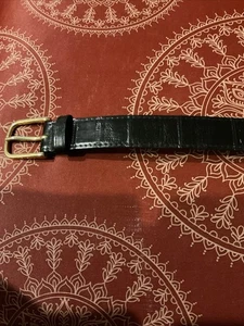 Vintage Bachrach echt Aalleder schwarz Aal eleganter Gürtel Herren Größe 38 - Bild 1 von 5
