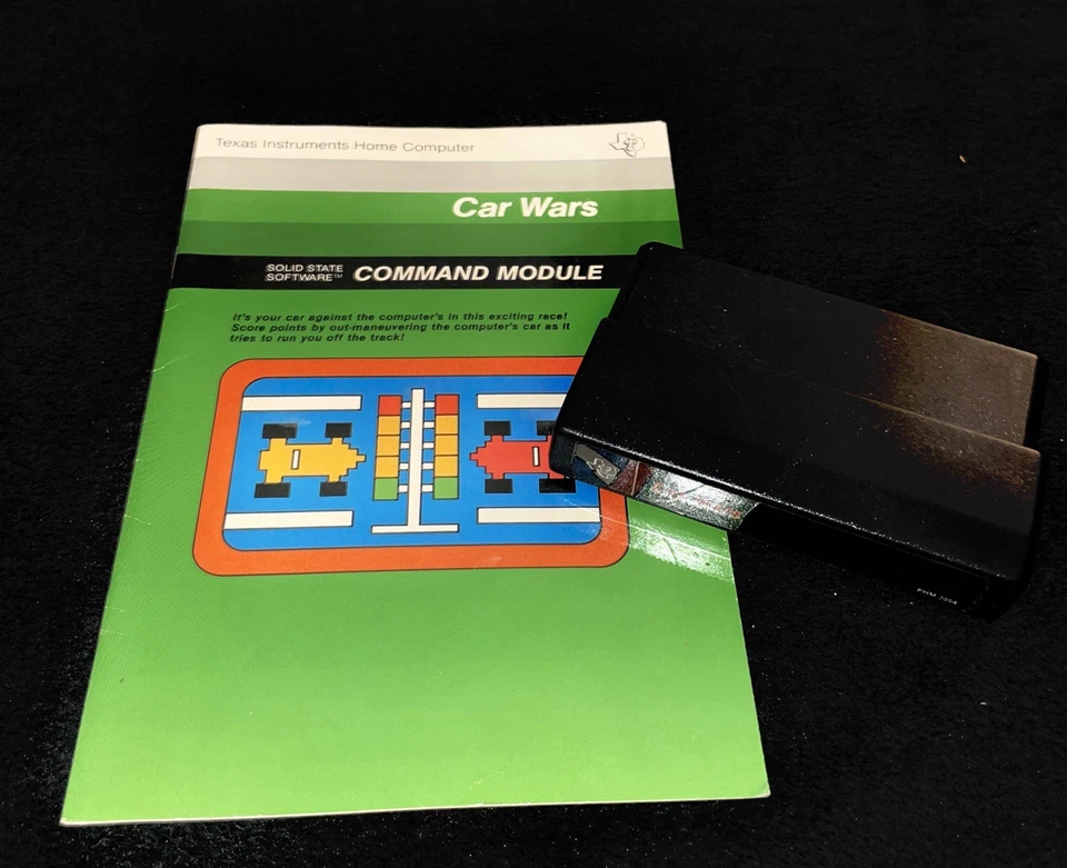 Texas Instruments “Car Wars” (1981) – Cartridge + Manual - Image 1 of 1
