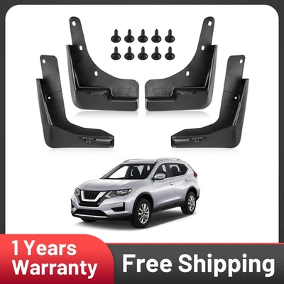4pcs Front & Rear Splash Guards Mud Flaps Mudguards for Nissan Rogue 2014-2020 Foto 1 de 4