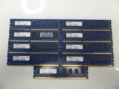 Lote de 9 - Memoria de escritorio Elpida EBJ21UE8BDF0-DJ-F 2 GB PC3-10600 DDR3-1333 MHz Foto 1 de 4