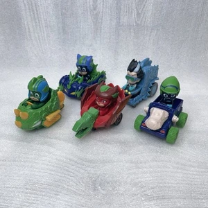 PJ Masks Dino Trouble Mini Racers Cars, Lot of 5, Catboy Owlette Gekko Ninja - Picture 1 of 10