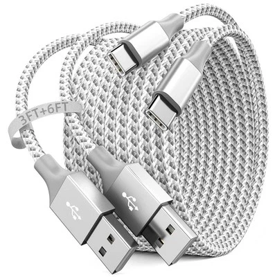 USB to USB C Cable, 2Pack (3FT+6FT) Car Charger Carplay cable for iPhone - Image 1 of 4