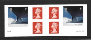 GB 2002 6 x 1st CLASS AIRLINERS STAMP BOOKLET PM5 - CYLINDER Q1 - Picture 1 of 1
