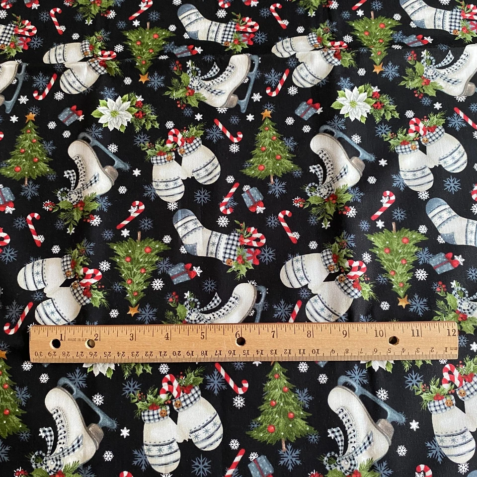 1.4 YD Farmhouse Christmas Fabric Northcott Quilting Cotton - Image 1 of 4