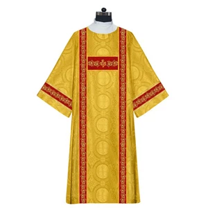 Traditional Deacon Dalmatic with IHS Motif and Grapes Embroidery - Picture 1 of 16