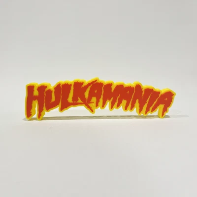 Hulk Hogan Hulkamania Display Sign 3D Printed Free Standing Decor Logo