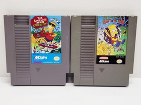 NES Nintendo The Simpsons Bart Vs The Space Mutants And World Bundle Tested 