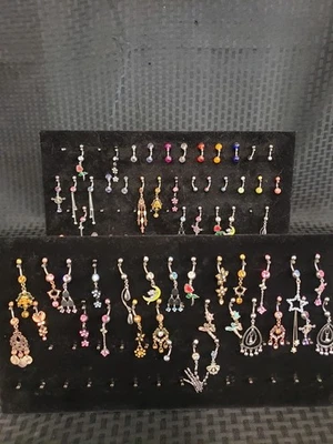 (30pcs) Lot of Belly Button Navel Rings Assorted Sizes Colors and Shapes - Image 1 of 4