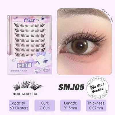 Racimos de pestañas naturales para ojos de gato  Foto 1 de 4