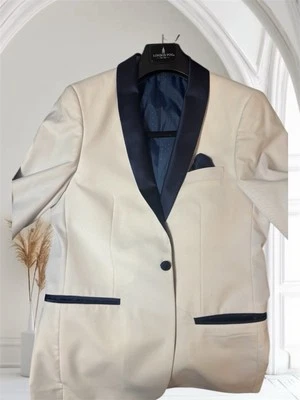 Hombre Nuevo Marfil Esmoquin Esencial con Bolsillo Cuadrado (Chaqueta) London Niebla Talla 36R Foto 1 de 4