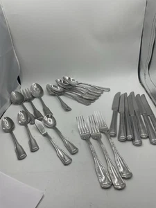 Lotto 25 pezzi posate vintage Hampton argenteria acciaio inox - Foto 1 di 6