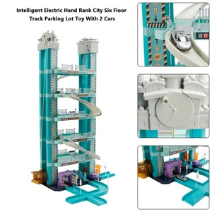 🚀Intelligent Electric Hand Rank City Six Floor Track Parking Lot Toy W/ 2 Cars - Picture 1 of 16