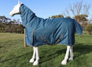 BRAND NEW 600D TURNOUT WINTER RUGS COMBO STYLE,180G POLYFILLING (Navy) - Picture 1 of 8