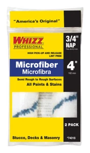 Whizz Xtrasorb Microfiber 4 in.   W X 3/4 in.   S Mini Paint Roller Cover 2 pk - Picture 1 of 1