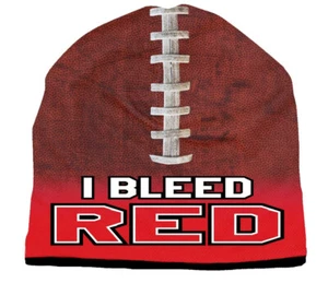 I Bleed RED Equipo Colores Sublimado Fútbol Invierno Medias Sombrero Gorra Gorro - Imagen 1 de 1
