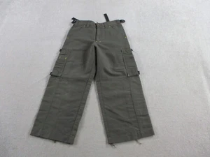 VINTAGE Lee Pipes Pants Boys 8 Green Baggy Cargo Utility Loose Skater Grunge Y2K - Picture 1 of 13