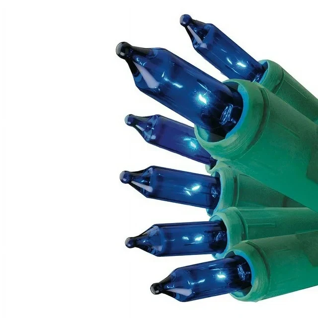 GE String-a-long Constant on Mini Light Set - 100 Blue Lights