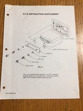Fiat X1/9 1979 OEM Stereo Radio Installation Instructions Repair Manual Suppleme (Fits: Fiat)