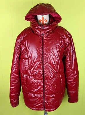TRUE RELIGION #103122 Men's 2XL Quilted Puffer Jacket Shiny Red EUC - Image 1 of 4