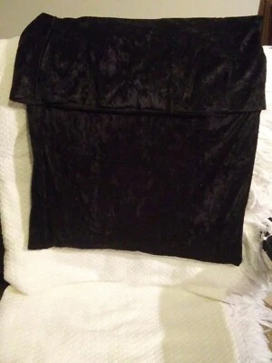 60" Wide by 43" Long Black Crushed Velour Fabric - Excellent Condition - Image 1 of 4