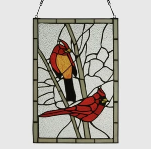 Panel de ventana vitral Cardinal de 18,5" - Imagen 1 de 13
