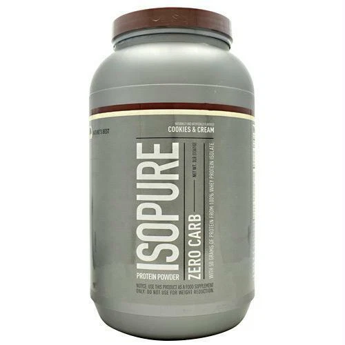 Isopure Zero Carb 100 Whey Protein Isolate Powder Vanilla Salted Caramel 3 Pound