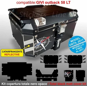 Stickers Kit Bauletto Top Case Givi 58 Lt 2017 Honda Africa Twin CRF1000 L T1 - Picture 1 of 1