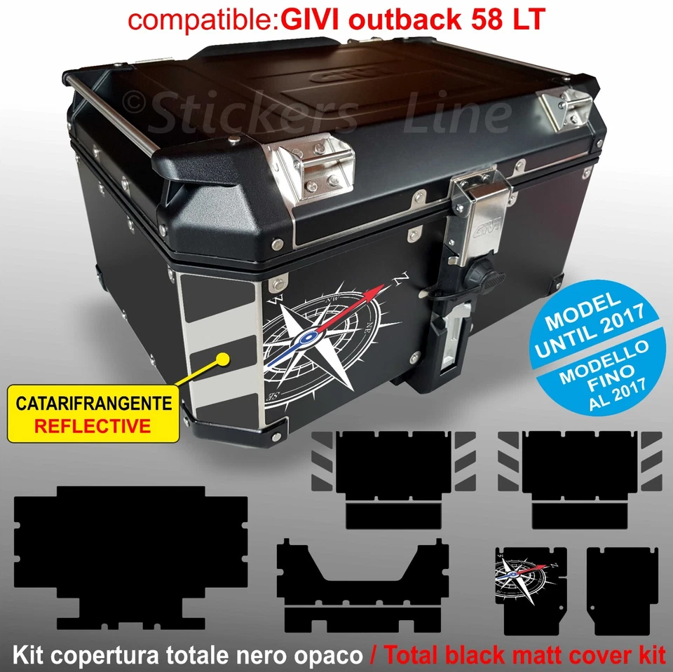 Kit de pegatinas Bauletto Top Case Givi 58 Lt 2017 Honda Africa Twin CRF1000 L T1 Foto 1 de 1