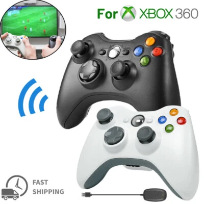 Wireless Remote Controller for Microsoft Xbox 360 Gamepad Game Console Black New - Image 1 of 4