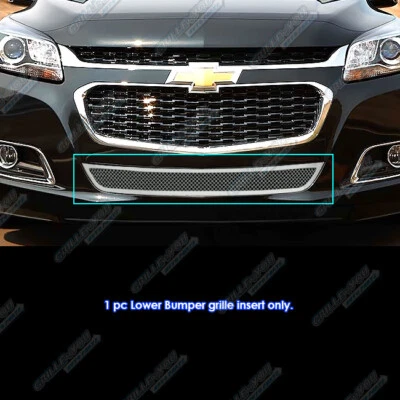Fits 2014-2015 Chevy Malibu/16 Limited Lower Bumper Stainless Chrome Mesh Grille - Image 1 of 2