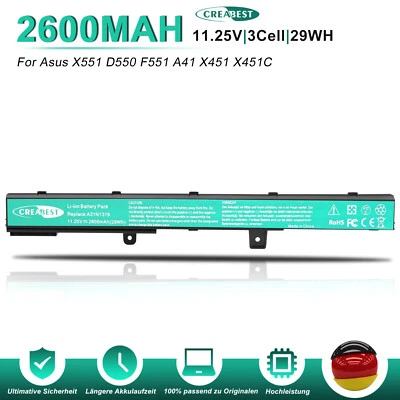 A41N1308 A31N1319 A31LJ91 Akku Für Asus X551 D550 F551C X551CA-SX022H X451C A551 - Bild 1 von 4
