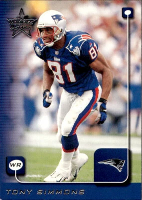 1999 Leaf Rookies & Stars Tony Simmons 120 New England Patriots - Image 1 of 2