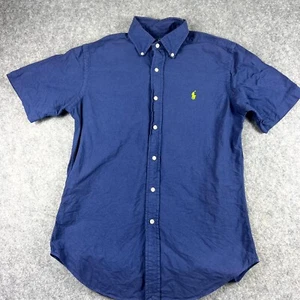 Ralph Lauren Mens Button Down Shirt Short Sleeve Small Blue Classic Fit Formal - Bild 1 von 9