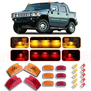 10pcs Amber red Cab Marker roof running Light for Hummer H2 SUV 2003-2009 - Picture 1 of 15
