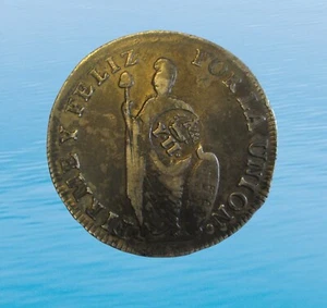 PHILIPPINES COUNTERMARK 1834-1837 ON PERU 8 REALES 1833 SILVER KM 138.2 #4502# - Picture 1 of 2