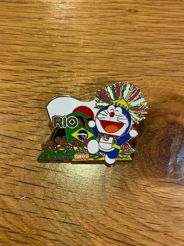 Pin Doraemon 2016 Rio Olympic JAPÃO Media TV asahi Tóquio F/S - Imagem 1 de 2