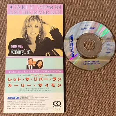 CARLY SIMON Let The River Run JAPAN 3" CD SINGLE A10D-119 Not-snapped Not-folded - Image 1 of 4