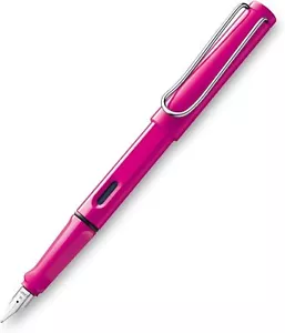Lamy 4000100 NEW Pink Safari Fountain Pen Medium Nib Blue Ink - Picture 1 of 2