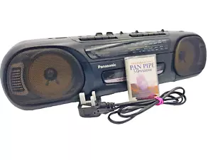 Panasonic RX-FT530 Boombox Dual Cassette Tape Radio Portable Player Recorder Vtg - Picture 1 of 24