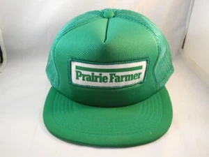 VINTAGE PRAIRIE FARMER SNAP BACK MESH ADJUSTABLE TRUCKERS BALL CAP - GREEN - Picture 1 of 5